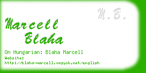 marcell blaha business card